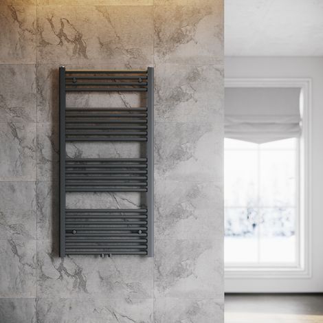 ELEGANT Handtuchtrockner Heizung Bad 1200x600mm Heizung Badezimmer Anthrazit Handtuchheizkörper (1/5)