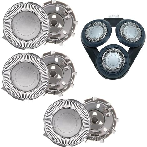 Juego de 3 cabezales de repuesto para afeitadoras Philips Series 1000, 2000, 3000, 5000, fabricados en acero inoxidable, compatibles con afeitadoras eléctricas AT8XX/AT7XX/PT8XX/PT7XX. (1/5)