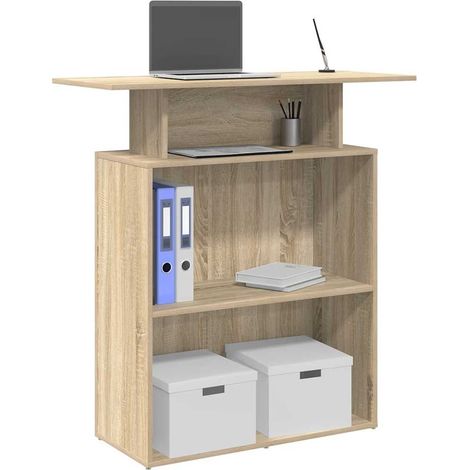 Mostrador de recepción Roble 100x40x104 cm Madera de ingeniería