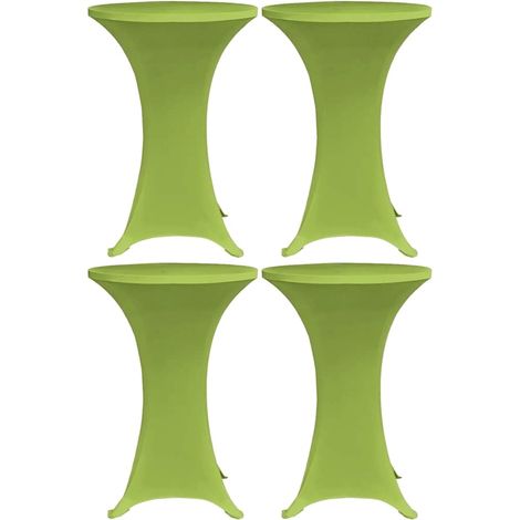 Stretch-Tischhussen 4 Stk. 60 cm Grün