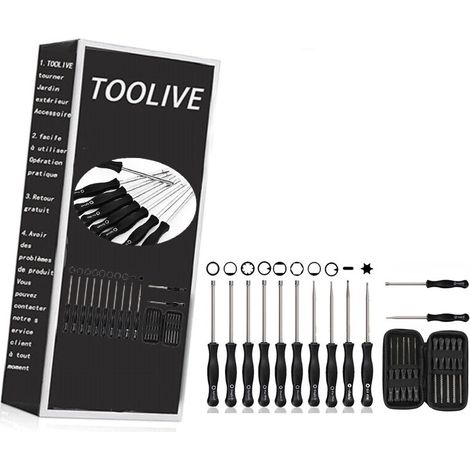 VURAHOME - Set de 12 Outils de Réglage de Carburateur Réglage Tronçonneuse Tournevis Reglage Carburateur Tronconneuse 2 Temps Tournevis Pacman/Single D pour Poulan Husq STHIL Echo Débroussailleuse Car (1/5)