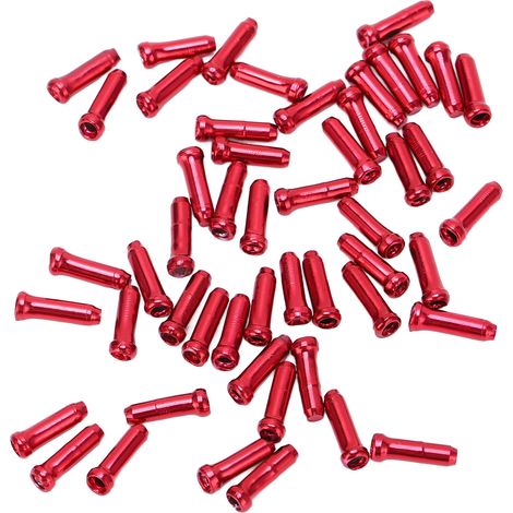 BOLANY 50er-Pack Bremszugkappen für variable Geschwindigkeiten, strapazierfähiger Fahrradzug, Rot (1/5)