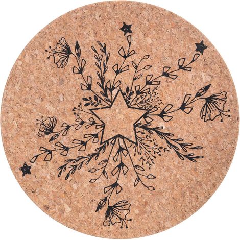 Assiette de présentation de Noël en liège