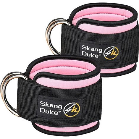Correas de tobillo para fitness, entrenador muscular de piernas, correas para fortalecer glúteos y piernas, ganchos para piernas, accesorios de bridas para cables, un par, rosa (1/3)