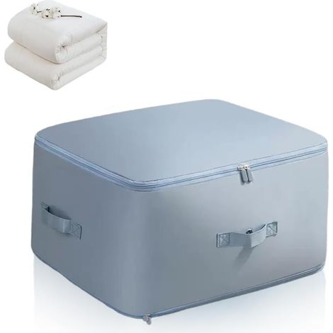 Organisateur d'auto-compression ultra peu encombrant, sacs d'emballage de compression, sacs de rangement pour vêtements, couvertures scellées sous vide (Bleu, XL) (1/5)