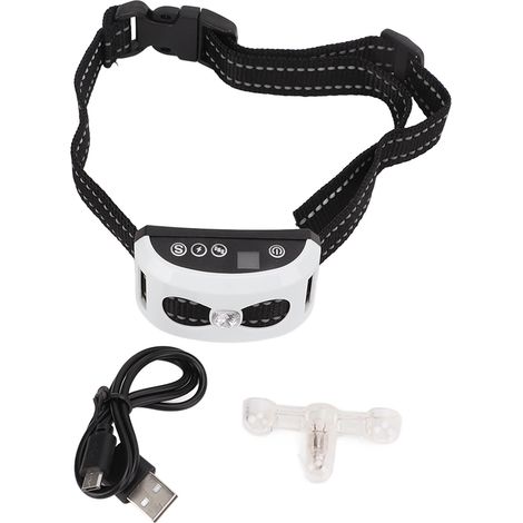 Collier anti-aboiement pour chien rechargeable USB, étanche, à vibration automatique et LED. Collier de dressage automatique pour chiot. (1/5)