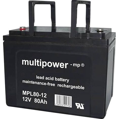 [GEBRAUCHT] B-Ware Multipower Bleiakku 12V 80Ah AGM wartungsfrei M6-Schraubanschluss 260x207x170mm (1/2)
