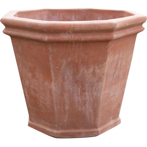 Terracotta vase 72x72x56 cm Made in Italy Large handcrafted outdoor terracotta pots for plants Terracotta vases (1/5)