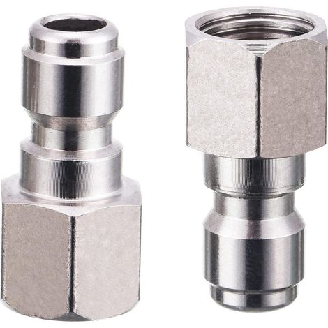 Raccord rapide mâle NPT 1/4" pour nettoyeur haute pression, filetage interne 5000 PSI (1/5)