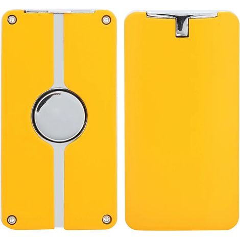 Briquet portable coupe-vent, cadeau décoratif pour homme, jaune (1/4)
