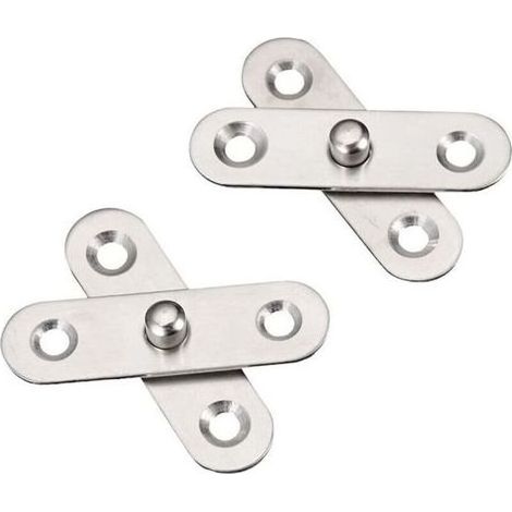 8 pièces de charnières de porte pivotantes à 360°, charnières pivotantes cachées en acier inoxydable pour centre de porte (1/4)