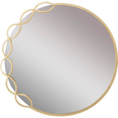 Specchio da parete cornice in ferro color oro per bagni e camere da letto (1/5)