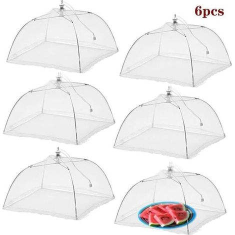 AIPERQ 6x moustiquaire, filet à fruits, hotte anti-mouches, moustiquaire, hotte de protection alimentaire, 43cm (1/4)
