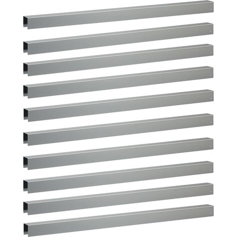 Garden Cover Profile 10 pcs 100 x 5 x 5 cm Galvanised Steel vidaXL