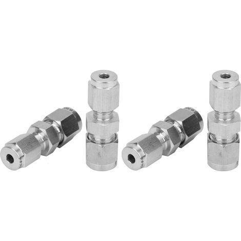 4 raccords à compression à double anneau en acier inoxydable avec adaptateur convertisseur (Ф4/Ф6) (1/5)