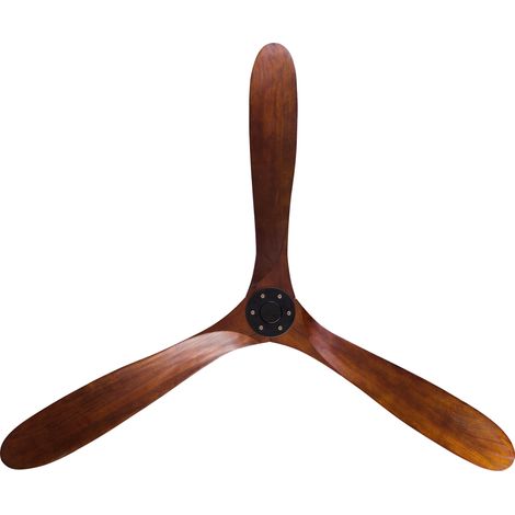 Ventilateur de plafond de 70 pouces sans lumière, grand ventilateur de plafond d'extérieur en bois couleur noyer, étanche, avec tige de descente, design moderne du milieu du siècle pour terrasse, salo (1/5)
