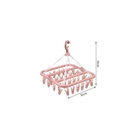 Support pliable avec 32 ressorts roses, coupe-vent, idéal pour chaussettes/sous-vêtements (1/4)