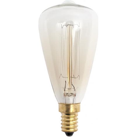 Lampadina vintage a incandescenza pebetero 40w e14 48dx115 calda