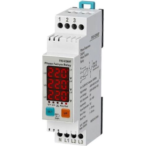 Module de relais de protection contre les défauts de phase DSP FKV-03NHF : protection contre les défauts de phase, la séquence de phases et la protection contre les surtensions (1/5)