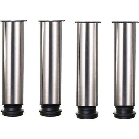 Rohrförmige Tischbeine – 4 Stück verstellbare Möbelbeine – Edelstahl – Metall-Tischbeine – Schrankbeine – Möbelbeine – Stützbeine – Höhe 200 mm (1/5)