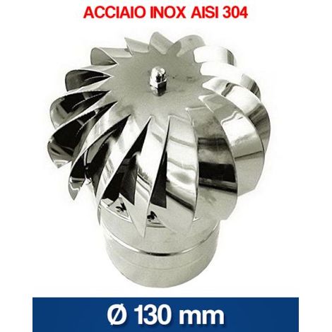 Fumaiolo Mod. Ventolino In Acciaio Inox Base Tonda 13 Cm. (1/8)