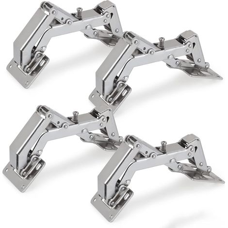 Bisagras para puertas de armario, bisagras de 170 grados, bisagras ocultas para armarios de cocina, bisagras de gran angular, paquete de 4, con amortiguación de cierre suave. (1/4)