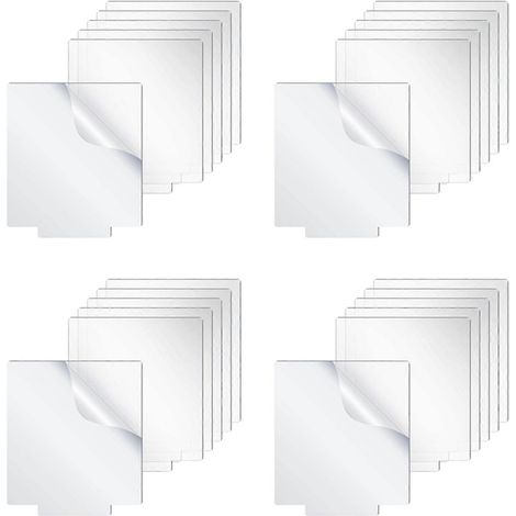 Gegossene, transparente Acrylglasplatten für LED-Leuchtenfüße, Tischplatten, DIY-Projekte, LED-Beleuchtung für kreative Projekte (24 Stück) (1/5)