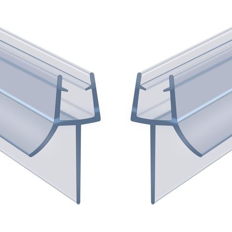 Joint de Douche pour Paroi en Verre, 40CM 2PCS Barrière de Douche, Joint Porte Douche pour Vitre 4-6mm, Joint d'Étanchéité Cabine Douche Barrière Pliable, PVC Extra-épais (Transparent) (1/5)