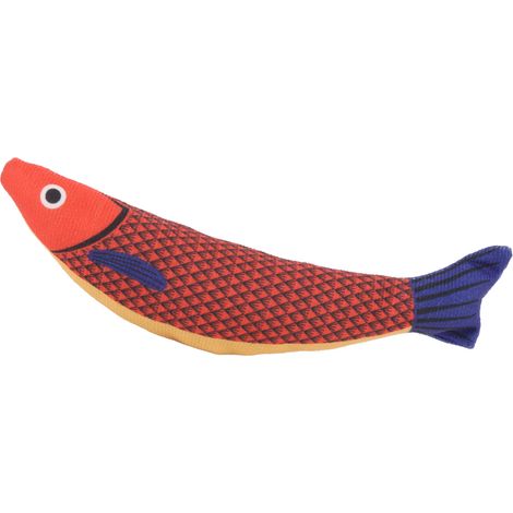 Katzenspielzeug „Saucy Fish“ mit Katzenminze, Knistergeräuschen, interaktiv, strapazierfähig, für drinnen, Bewegungsspielzeug für Kätzchen, Orange (1/5)