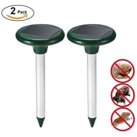 2PCS Répulsif taupe solaire à ultrason,Solar Répulsif à ultrasons,Chasse Taupe Solaire Combine Sons et Vibrations,Anti Taupes Repousser Taupes,pour Jardin Pelouse en Plein Air (1/2)