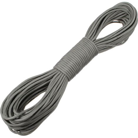 Paracorde 550 à 7 Brins, Corde de Parachute 30m, 550 LB Nylon Solide, Résistance UV Élevée, Faible Rétrécissement, pour Pêche et Arrimage (1/3)