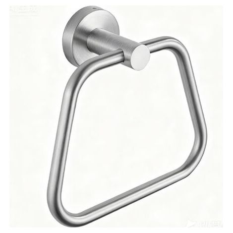 Anneau Porte-Serviettes - Accessoire de Salle de Bain en Acier Inoxydable 304 - Porte-Serviettes Mural avec Design Trapézoïdal (1/5)