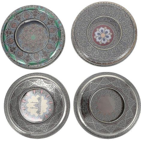 Lot de 4 bocaux décoratifs en métal pour conserver le thé en vrac, parfaits pour organiser le safran et autres épices. (1/3)