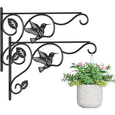 Pflanzenhänger Pflanzenhaken Blumentopfhaken Wandhaken 2 Stück Edelstahl Zum Aufhängen von Pflanzen, Vogelfutterhäuschen, Laternen Garten, Balkon (1/5)