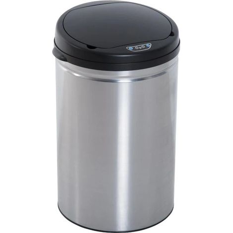 Poubelle automatique à capteur infrarouge 30L en acier inoxydable avec seau intérieur amovible (1/5)