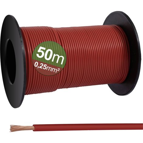 Quadrios 23CW022 Conducteur individuel 0.25 mm² rouge 50 m C478922 (1/3)