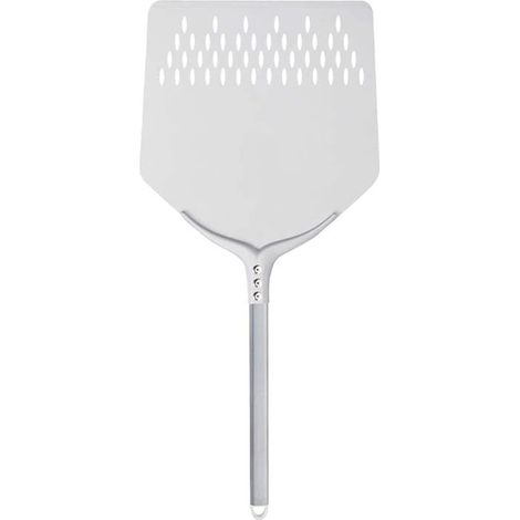 Pala per Pizza Professionale testa Quadrata Forata 30x30 con Manico da 30 cm in Alluminio Anodizzato infornare forno a legna o elettrico pizzeria pizzaiolo