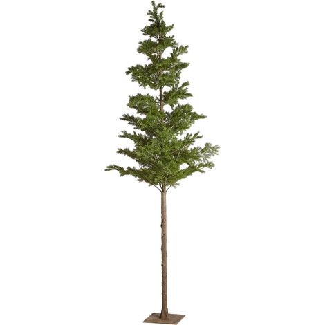 Albero di Natale "Yosemite" PE Effetto Real Touch e tronco in legno h 210 cm -210 cm (1/2)