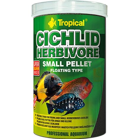 Granulés pour cichlidés herbivores tropicaux, petite taille, 1000 ml/360 g (1/4)