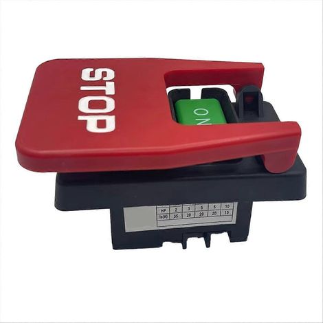 Interrupteur à palette double tension 110 V/220 V, grande palette au genou pour outils électriques, arrêt rapide, pour scieries et machines de découpe (1/5)