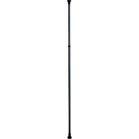 Wenko – Barre dressing extensible Herkules – Hauteur réglable 165-300cm – Fixation sans perçage – Pieds antidérapants en plastique – Noir
