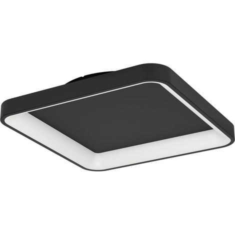 Lumière de plafond LED élégante Loretello 35x35cm - noir - 901252