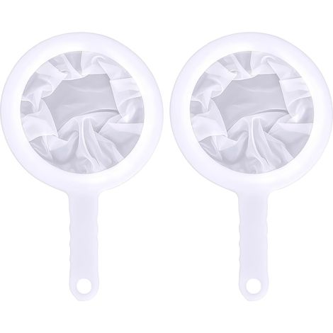 2PCS Passoires Fines en Nylon, Tamis de Cuisine Polyvalents pour Filtration, Yaourt, Miel, Farine, Jus, Vin et Plus, Design Ergonomique avec Poignée Antidérapante en Polypropylène (1/5)