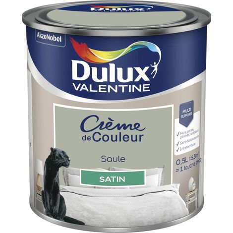[PROMO] Peinture Crème De Couleur Satin Saule 0,5 L - Dulux Valentine