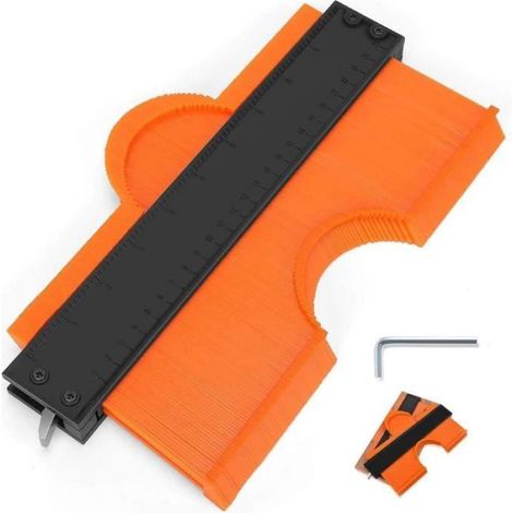 Jauge De Contour - 25 cm - Verrouillage Métallique - Pour Traçage Bois Carrelage Menuiserie - 1 Pièce (1/4)