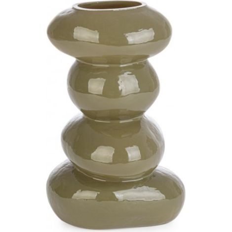 Vaso in vetro "sven" per uso interno 15 x h 23 cm -verde (1/2)
