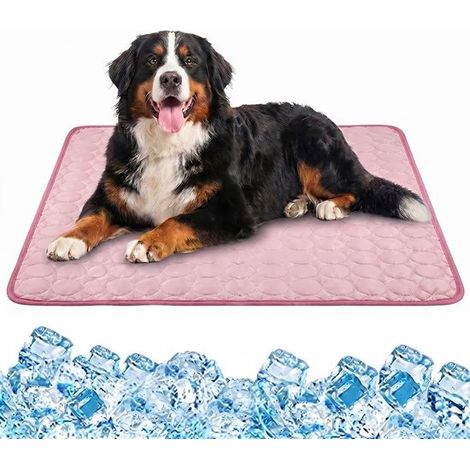 Tappetino rinfrescante per cani e gatti (XL) 100 x 75 cm Seta di ghiaccio, senza gel Sicuro e atossico Riutilizzabile Traspirante Lavabile Resistente per l'estate (1/5)