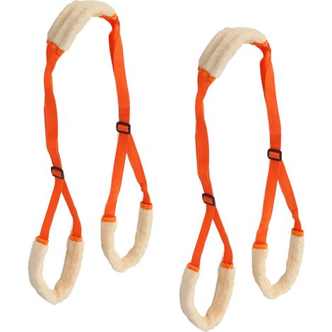 Harnais de soutien pour pattes arrière de chien, 2 pièces, en velours de corail doux, sangle réglable, écharpe de levage arrière, aide à la jambe arrière, Orange (1/5)