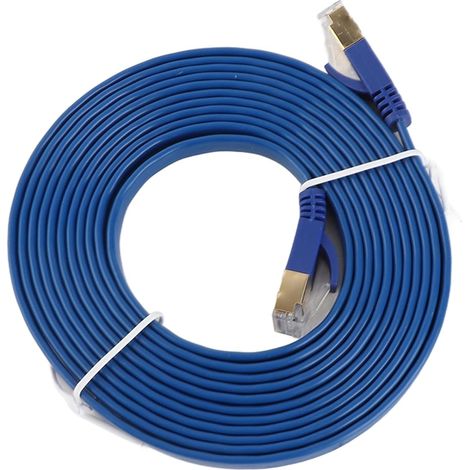 Câble Ethernet Cat 7 Haute Performance blindé, Transmission Stable, Bande Passante 10 Gbps, 600 MHz, Feuille de Cuivre Plaquée or à 3 Broches pour Réseau Internet (2) (1/5)
