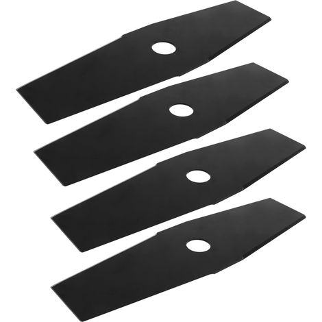 Lot de 4 lames de tondeuse 30cm noires, accessoires coupe-herbe pour débroussailleuse, pièces de rechange tronçonneuse jardin, outils de coupe gazon robustes. (1/5)